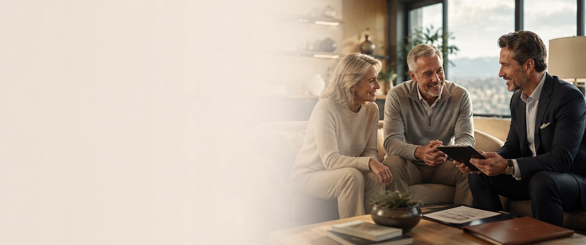 Wealth Advisors Louisiana meeting with client couple discussing retirement income plan